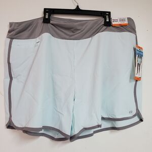 Hang Ten Women's Hybrid Swim Shorts Mint Gray XXL UV Protection Quick Dry